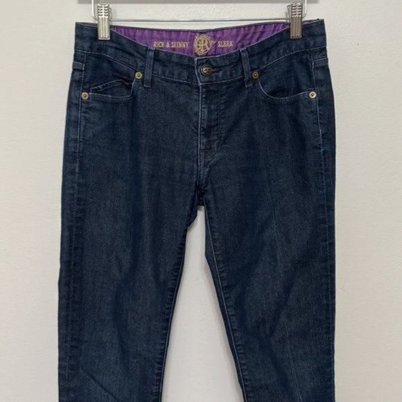 Rich & Skinny Sleek Straight Leg Rinse Jeans Size 27 - Picture 2 of 8